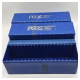 3- PCGS SLABBED COIN HOLDERS