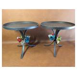 2 NOS Metal Floral Plant Stands