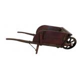Antique Wood Wheelbarrow, Marked Premier