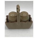 VINTAGE PARK DESIGNS CERAMIC BASKET W/ SALT &