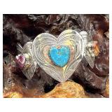 J Slifka Designs Sterling Silver Cuff Heart Shape