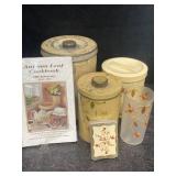 JEWEL TEA AUTUMN LEAF PATTERN ITEMS CANISTERS,