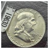 1963 D FRANKLIN SILVER HALF DOLLAR