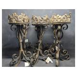 6 NWT Ornate Wrought Iron Candle Holders