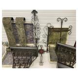 HOME DECOR METAL WALL ART CANDLE HOLDERS W/