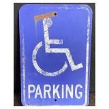 HANDICAP PARKING METAL SIGN