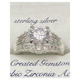STERLING SILVER CZ RING SIZE 8 BY BELK