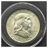 1948 FRANKLIN SILVER HALF DOLLAR