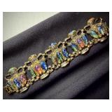 Wow Vintage Glass Opal Dragon's Eye Bracelet
