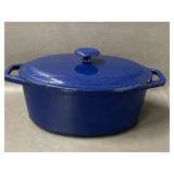 INNOVA BLUE ENAMELED CAST IRON ROASTER W/ LID