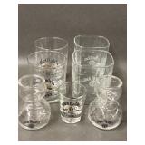 JACK DANIELï¿½S LOWBALL WHISKEY GLASSES & SHOT