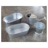 Galvanized Tubs  Bucket Watering Can Planters