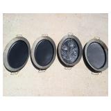 4 Galvanized Centerpiece Trays, Need Cleaned