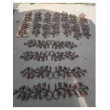 11 NOS Metal Leaf Wall Decor Pieces