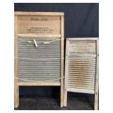 2 ANTIQUE WASHBOARDS RID-JID & DUBL HANDI