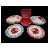 12 pcs Pioneer Woman Dinnerware Plates & Bowls