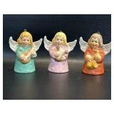 3 Goebel Angel Ornament Bells 1977 , 1978 , 1980