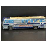 Vintage Greyhound Bus Tin Friction Toy Japan
