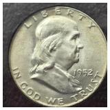 1952 D FRANKLIN SILVER HALF DOLLAR