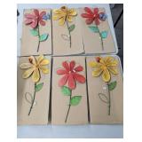 6 Outdoor Large Metal Garden Flowers Stakes