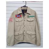 Vtg Light Jacket W Patches Small
