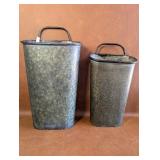NOS Galvanized Wall Buckets
