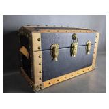 Vtg. Hand Crafted Sm. Steamer Trunk / Chest TM