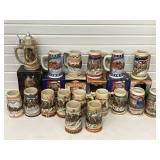 17 BUDWEISER BEER STEINS 6 IN BOXES BUT BOXES