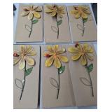 6 Outdoor Large Metal Garden Flowers Stakes