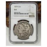 1879 S Morgan Silver Dollar MGC G6