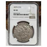 1879 O Morgan Silver Dollar NGC XF 45