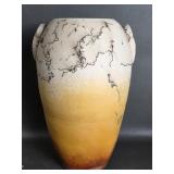 Horse Hair Art Pottery Vase Signed