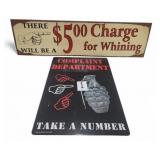Vtg Style Metal Signs