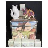 8 CHERISHED TEDDIES FIGURINES, CERAMIC WHITE FISH