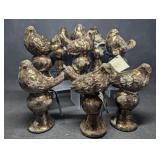 Crackel Glazed Earthenware Decorative Birds