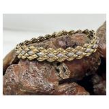 Sterling Silver Gold Tone Link Bracelet 28.43g