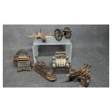 6 Vintage Die-Cast Metal Mini Pencil Sharpeners