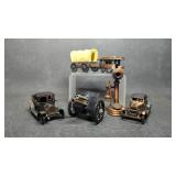 6 Vintage Die-Cast Metal Mini Pencil Sharpeners