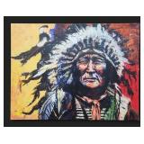 Large Sioux Chief Print on Canvas