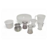 Vtg Glassware Toothpick Holders Milk Glass