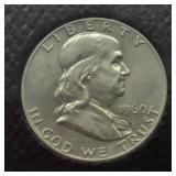 1960 FRANKLIN SILVER HALF DOLLAR