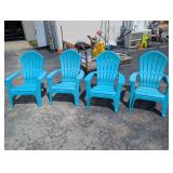 4 Plastic Outdoor Chairs