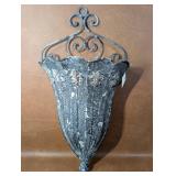 NOS Distressed Metal Wall Pocket