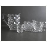 Fostoria American Cream & Sugar + Sm. Pitcher