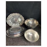 SILVER-PLATE BOWLS & SERVING DISHES