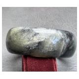Black Jade/ Jadeite ? Wide Bangle Bracelet There