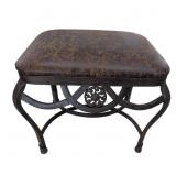 NOS Distressed Faux Leather Top Foot Rest
