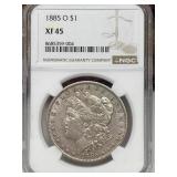 1885 O Morgan Silver Dollar NGC XF 45