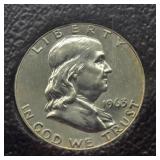 1963 FRANKLIN SILVER HALF DOLLAR