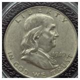 1949 D FRANKLIN SILVER HALF DOLLAR
